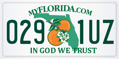 FL license plate 0291UZ