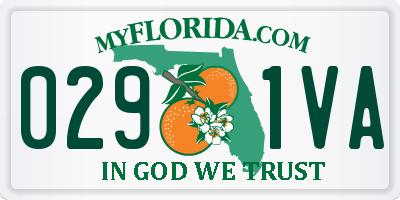 FL license plate 0291VA