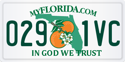 FL license plate 0291VC