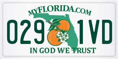 FL license plate 0291VD