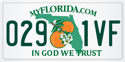 FL license plate 0291VF
