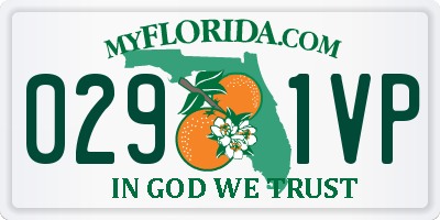 FL license plate 0291VP