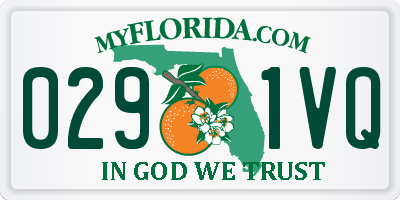 FL license plate 0291VQ