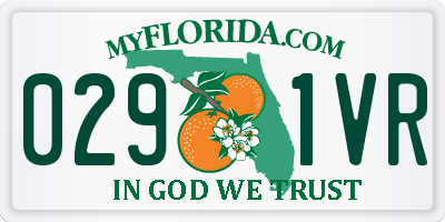 FL license plate 0291VR