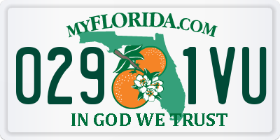 FL license plate 0291VU