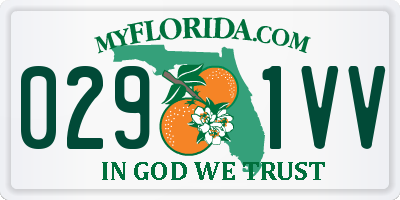 FL license plate 0291VV
