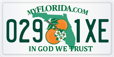 FL license plate 0291XE