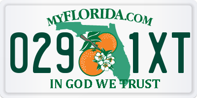 FL license plate 0291XT