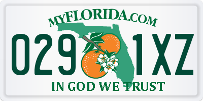 FL license plate 0291XZ
