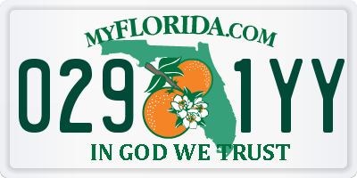 FL license plate 0291YY