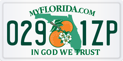 FL license plate 0291ZP
