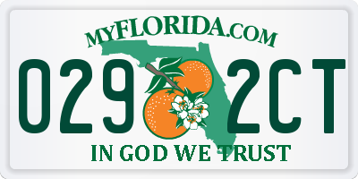 FL license plate 0292CT