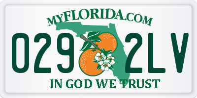 FL license plate 0292LV