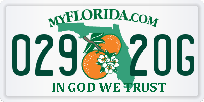 FL license plate 0292OG