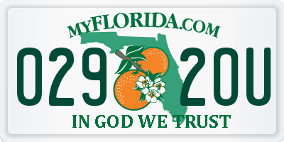 FL license plate 0292OU