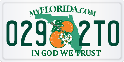 FL license plate 0292TO