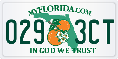 FL license plate 0293CT