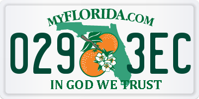 FL license plate 0293EC