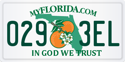 FL license plate 0293EL