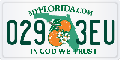 FL license plate 0293EU