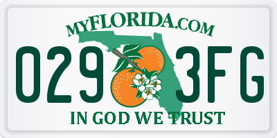FL license plate 0293FG