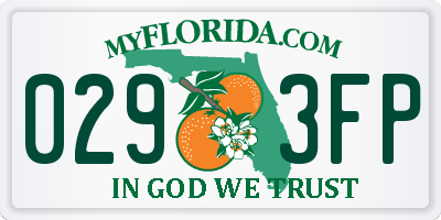 FL license plate 0293FP