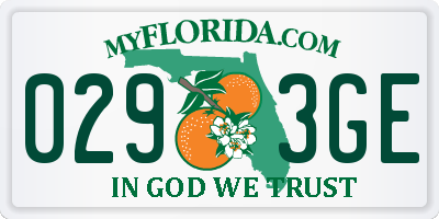 FL license plate 0293GE