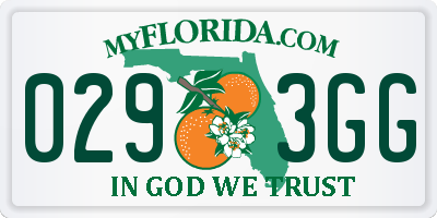 FL license plate 0293GG