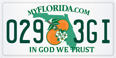 FL license plate 0293GI