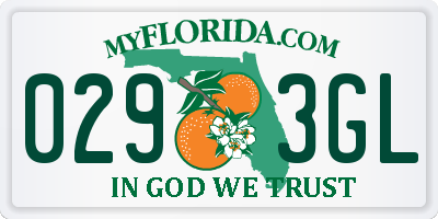 FL license plate 0293GL
