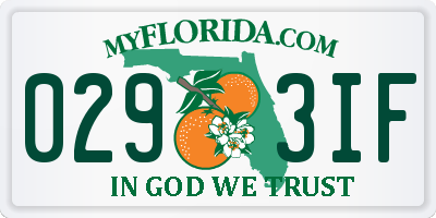 FL license plate 0293IF