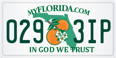 FL license plate 0293IP