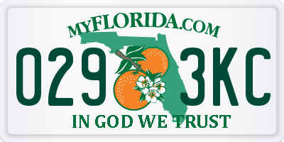 FL license plate 0293KC