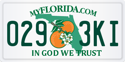 FL license plate 0293KI