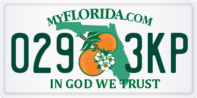 FL license plate 0293KP