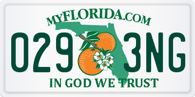 FL license plate 0293NG