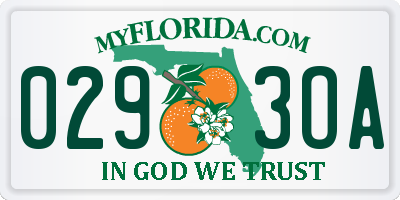 FL license plate 0293OA