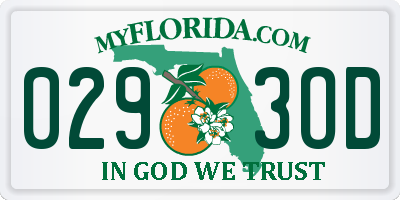 FL license plate 0293OD