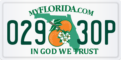 FL license plate 0293OP