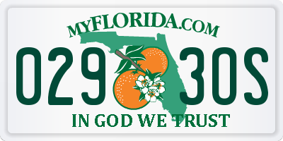 FL license plate 0293OS