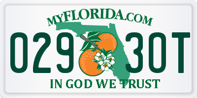 FL license plate 0293OT