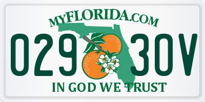 FL license plate 0293OV