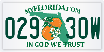 FL license plate 0293OW