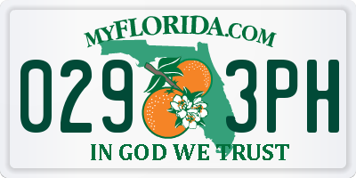 FL license plate 0293PH