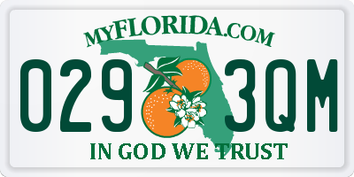 FL license plate 0293QM