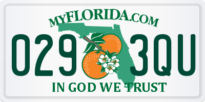 FL license plate 0293QU