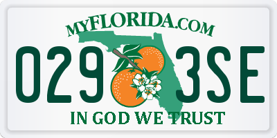 FL license plate 0293SE