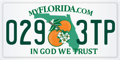 FL license plate 0293TP