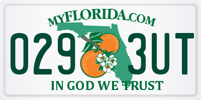 FL license plate 0293UT
