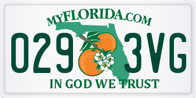 FL license plate 0293VG